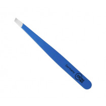 Tweezers Zvetko BG Blue, slant, 8 cm