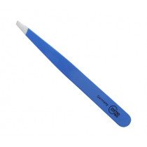 Tweezers Zvetko BG Blue, slant, 9 cm