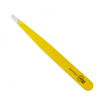 Tweezers Zvetko BG Yellow, slant, 9 cm