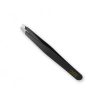 Tweezers Rubis Classic Black, slanted tips